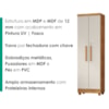 Armario Para Lavanderia Multiuso 2 Portas 188x55 cm Isabela Cedro Areia RUDK