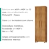 Armario Para Lavanderia Multiuso 2 Portas 188x55 cm Isabela Cedro RUDK