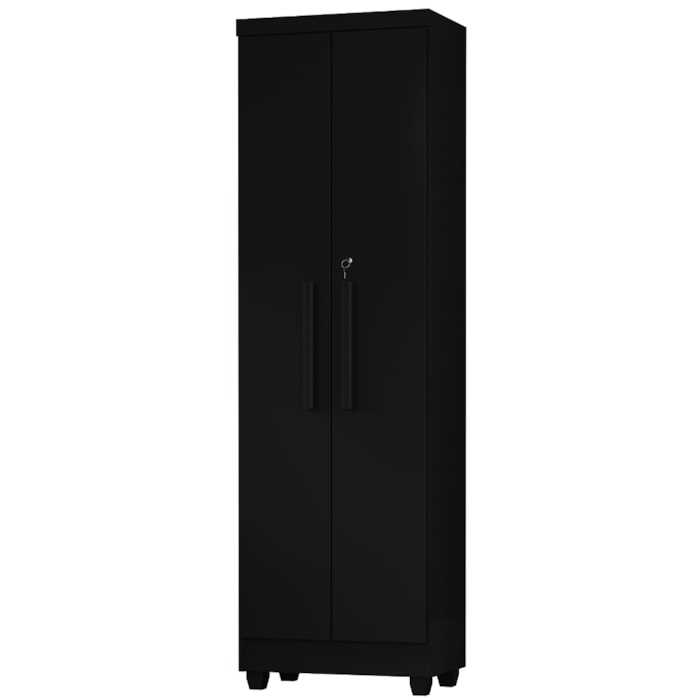 Armario Para Lavanderia Multiuso 2 Portas 188x55 cm Isabela Preto RUDK