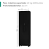 Armario Para Lavanderia Multiuso 2 Portas 188x55 cm Isabela Preto RUDK