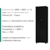 Armario Para Lavanderia Multiuso 2 Portas 188x55 cm Isabela Preto RUDK
