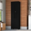 Armario Para Lavanderia Multiuso 2 Portas 188x55 cm Isabela Preto RUDK