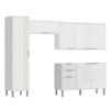 Armarios Lavanderia 4 Modulos 249 cm GLOR Branco Neve MXM