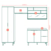 Armarios Lavanderia 4 Modulos MDF 270 cm Tosc Freijo Freijo MXM