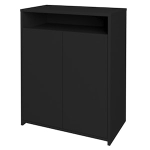 Balcao 2 Portas Com Nicho 60 cm Preto Artany