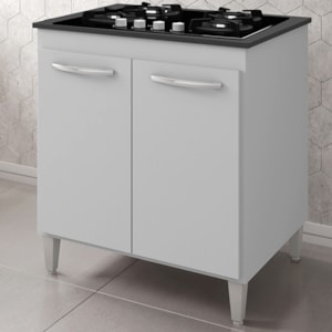 Balcao 75 cm Com Tampo Para Cooktop 4 Bocas 9250 Branco Mobbs