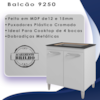 Balcao 75 cm Com Tampo Para Cooktop 4 Bocas 9250 Branco Mobbs