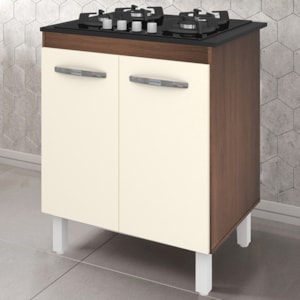 Balcao 75 cm Com Tampo Para Cooktop 4 Bocas 9250 Savana Off White Mobbs