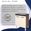 Balcao 75 cm Com Tampo Para Cooktop 4 Bocas 9250 Savana Off White Mobbs