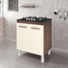 Balcao 75 cm Com Tampo Para Cooktop 4 Bocas 9250 Savana Off White Mobbs
