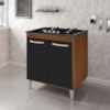 Balcao 75 cm Com Tampo Para Cooktop 4 Bocas 9250 Savana Preto Mobbs