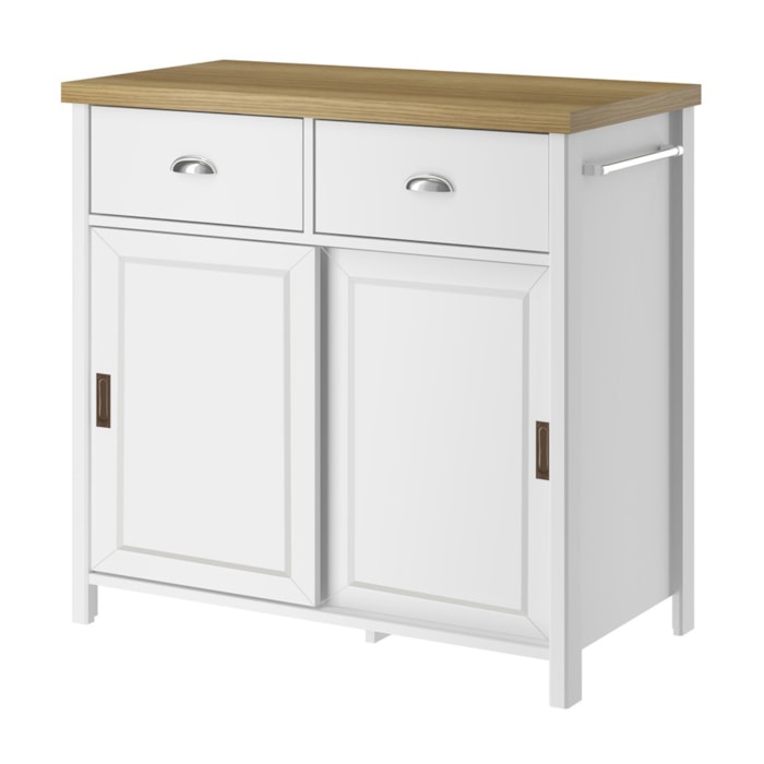 Balcao Aparador Buffet 2 Portas 85 cm BA145 Branco Dtall