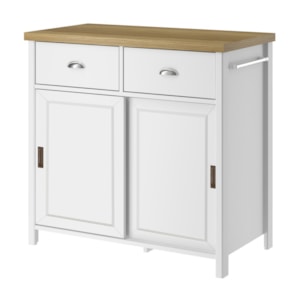 Balcao Aparador Buffet 2 Portas 85 cm BA145 Branco Dtall Balcao Aparador Buffet 2 Portas 85 cm BA145 Branco Dtall