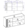 Balcão Aparador Buffet 3 Portas 136 cm Jurere Off White Matte Freijo Colibri