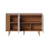 Balcão Aparador Buffet 3 Portas 136 cm Jurere Off White Matte Freijo Colibri