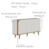Balcão Aparador Buffet 3 Portas 136 cm Jurere Off White Matte Freijo Colibri