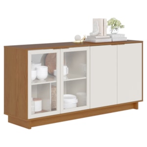 Balcao Aparador Buffet 4 Portas 160 cm Vitoria Freijo Off White Colibri