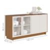 Balcao Aparador Buffet 4 Portas 160 cm Vitoria Freijo Off White Colibri