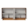 Balcao Aparador Buffet 4 Portas 160 cm Vitoria Freijo Off White Colibri
