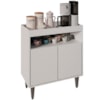 Balcao Aparador Multiuso 2 Portas Alice BP 71 cm Branco Eratto Moveis
