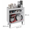 Balcao Aparador Multiuso 2 Portas Alice BP 71 cm Branco Eratto Moveis