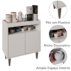 Balcao Aparador Multiuso 2 Portas Alice BP 71 cm Branco Eratto Moveis