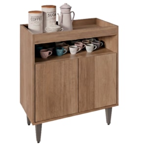 Balcao Aparador Multiuso 2 Portas BP Alice 71 cm Freijo Eratto Moveis