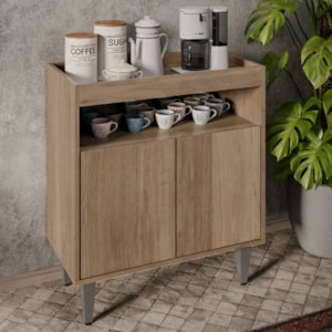 Balcao Aparador Multiuso 2 Portas BP Alice 71 cm Freijo Eratto Moveis