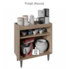 Balcao Aparador Multiuso 2 Portas BP Alice 71 cm Freijo Eratto Moveis