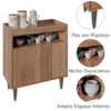 Balcao Aparador Multiuso 2 Portas BP Alice 71 cm Freijo Eratto Moveis