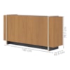 Balcao Buffet 160 cm Copacabana Dourado Freijo Colibri