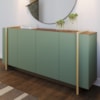 Balcao Buffet 160 cm Copacabana Dourado Hortela Amendoa Colibri