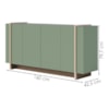 Balcao Buffet 160 cm Copacabana Dourado Hortela Amendoa Colibri