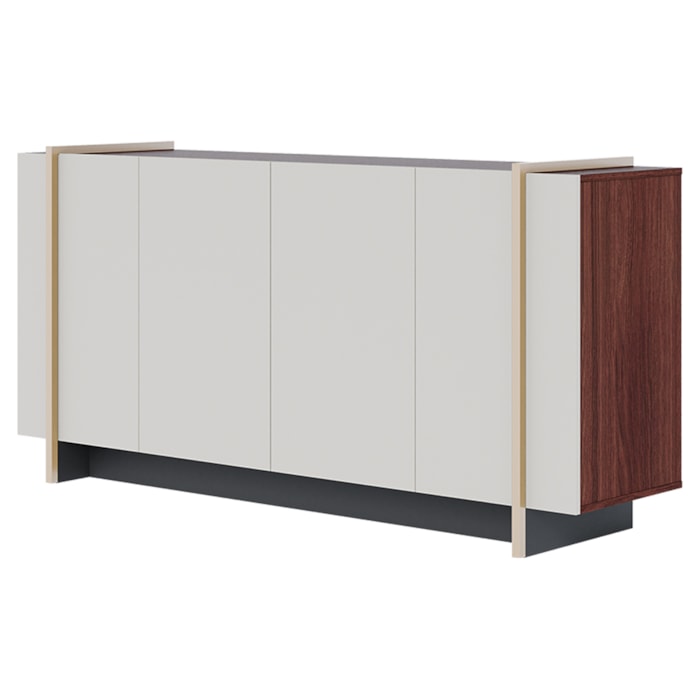 Balcao Buffet 160 cm Copacabana Dourado Off White Nogueira Real Colibri