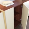Balcao Buffet 160 cm Copacabana Dourado Off White Nogueira Real Colibri