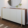 Balcao Buffet 160 cm Copacabana Dourado Off White Nogueira Real Colibri
