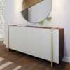 Balcao Buffet 160 cm Copacabana Dourado Off White Nogueira Real Colibri