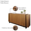 Balcao Buffet 160 cm Copacabana Preto Freijo Colibri