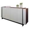 Balcao Buffet 160 cm Copacabana Preto Off White Nogueira Real Colibri