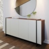 Balcao Buffet 160 cm Copacabana Preto Off White Nogueira Real Colibri