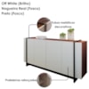 Balcao Buffet 160 cm Copacabana Preto Off White Nogueira Real Colibri