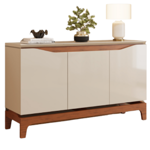 Balcao Buffet 3 Portas 136 cm Joile Freijo Off White DJ MOVEIS