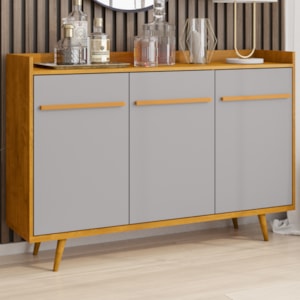Balcão Buffet 3 Portas Quartzo 135 cm Cinamomo Off White BECHARA