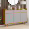 Balcão Buffet 3 Portas Quartzo 135 cm Cinamomo Off White BECHARA