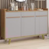 Balcão Buffet 3 Portas Quartzo 135 cm Naturalle Off White BECHARA