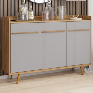 Balcão Buffet 3 Portas Quartzo 135 cm Naturalle Off White BECHARA