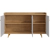 Balcão Buffet 3 Portas Quartzo 135 cm Naturalle Off White BECHARA