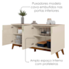 Balcao Buffet 4 Portas 160 cm Recife Off White Amendoa MOBLER