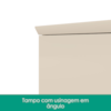 Balcao Buffet 4 Portas 160 cm Recife Off White Amendoa MOBLER