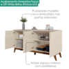 Balcao Buffet 4 Portas 160 cm Recife Off White Amendoa MOBLER